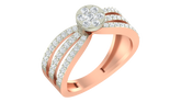 18K Gold & Diamond Ring For Women KRA10043
